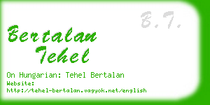 bertalan tehel business card